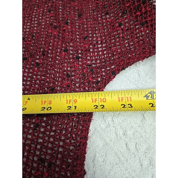 Kaktus Crochet Net Mesh Asymmetrical Burgandy Vest Top Size L Hippie Fairy - Picture 7 of 9